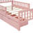 Curits 2 Drawers Platform Bed with Guardrails-507201409-507201423