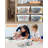 Plastic Storage Bins With Lids 6 Pack Storage Organizer, 7 Quart Stackable Storage Bins With Buckle-Up Latches And Handle Storage Totes Easy For Home Office Pantry Organization, Clear Lids