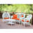 Mangum 4 - Person Patio Conversation Set with Cushions-28682706-28682709