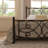 Black Queen Size Metal Bed Frame with Headboard and Footboard, Victorian Butterfly Platform Bedframes, Heavy Duty Platform Storage Bed, Noise-Free Slatted Base-490440644-490440646