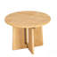 Table de salle à manger ronde en bois massif, table de cuisine extensible avec rallonge amovible de 16 pouces pour la salle à manger, salon, naturel, table-1865514962