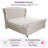 Dulane Queen Bed Frame, Chenille Upholstered Sleigh Bed with Scroll Wingback, Cream-1523276751-1523276749