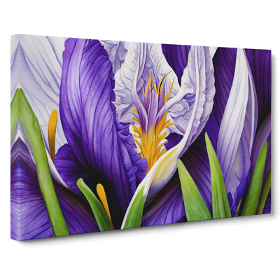 Modern Iris Flowers Vol.5 - Wrapped Canvas