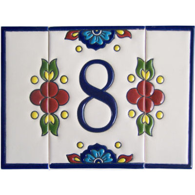 Carreau TalaMex mexicain Talavera Mission numéro huit