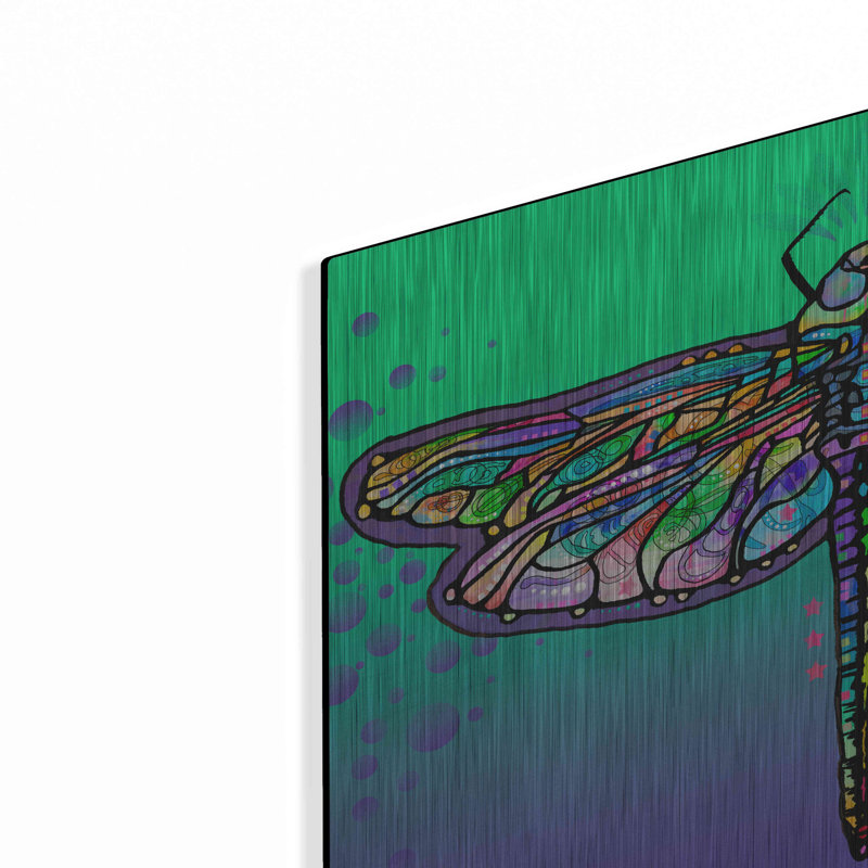 «Dragonfly» par Dean Russo sur métal, H 12 po x l 16 po
