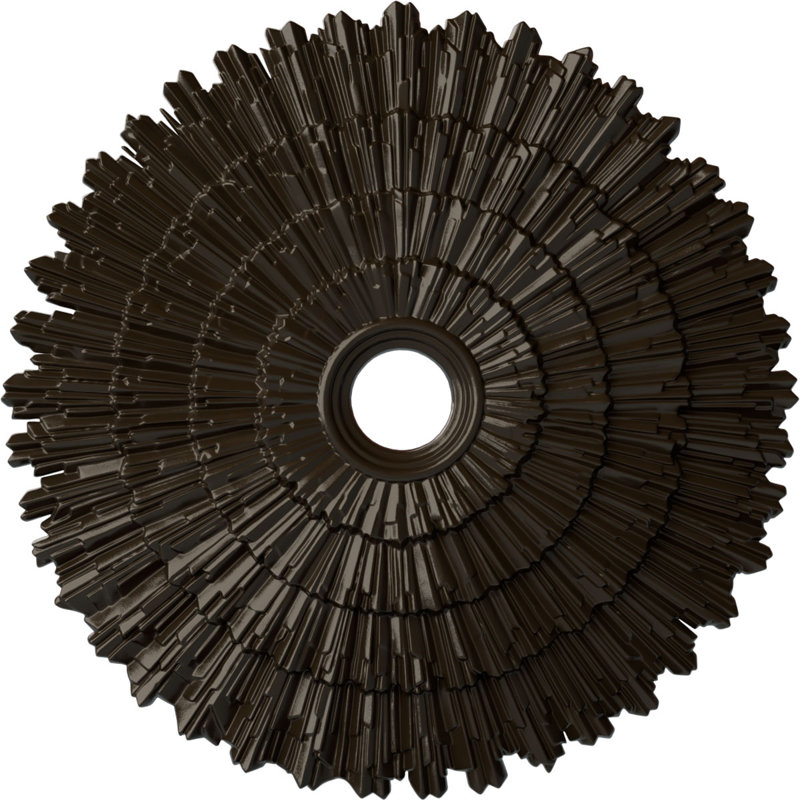 Endurathane Eryn Ceiling Medallion, 24 3/4"OD x 3 1/4"ID x 1 7/8"P (Fits Canopies up to 4"), Hand-Painted Stone Hearth Finish