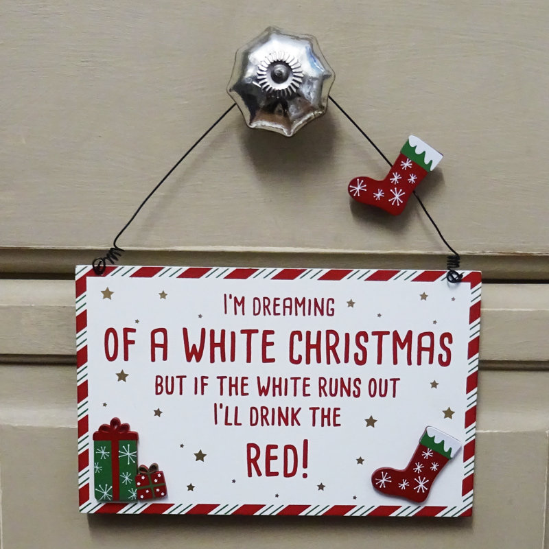 Drink The Red Wooden Plaque