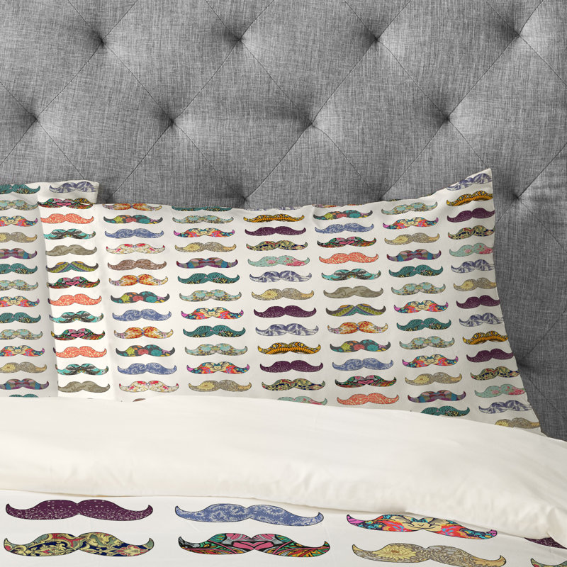 Mustache Mania Pillowcase, Standard