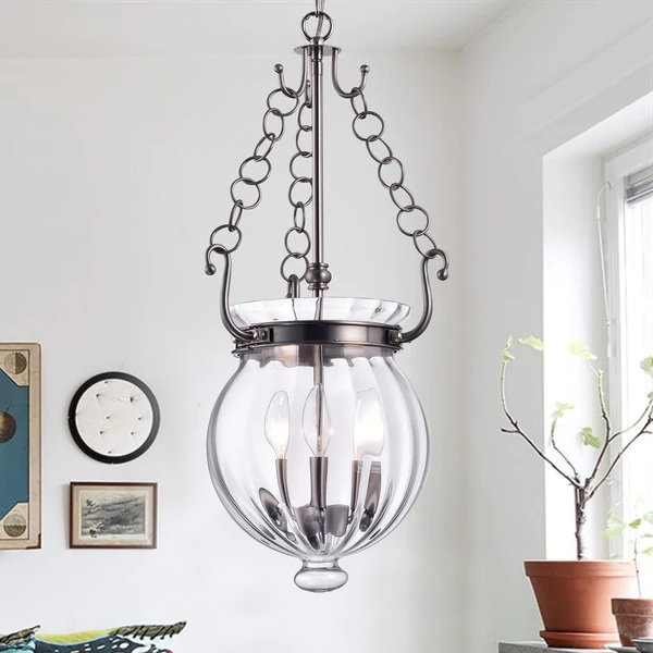 Luminaire suspendu 3 lumières simple urn Coronel