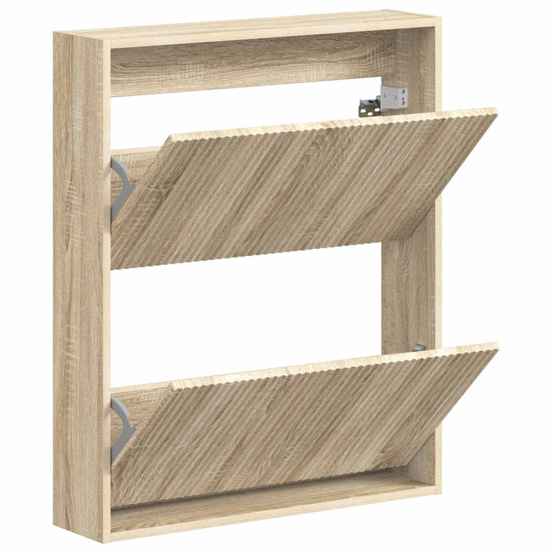 Flip Down Shoe Storage, 86 cm H x 71 cm W x 17 cm D, Sonoma Oak