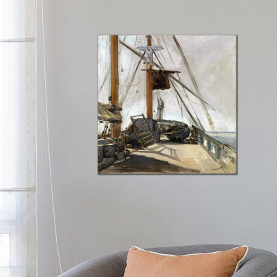 The Ship's Deck by Edouard Manet - Wrapped Canvas Painting