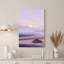 Toile mauve mauve avec dunes et oiseaux volants-133461588
