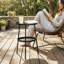 Outsunny Metal Patio Side Table 2-Tier Adjustable Feet-1015006453