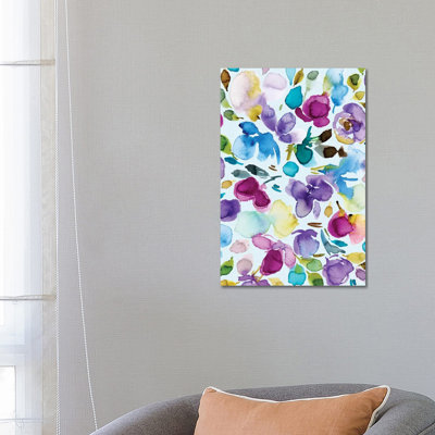 Floral Party III par Joy Ting - peinture sur toile tendue