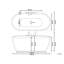 Bladwell 1690mm x 800mm Soaking Acrylic Bathtub