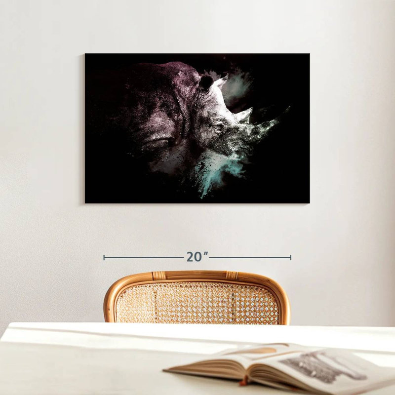 Brampt Wild Explosion - The Rhino, 16" H x 24" W