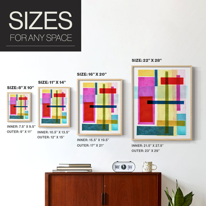 Spectrum II Framed Print - Solid Wood, Natural, 11" H x 9" W