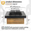 Table foyer au bois en fer 36 po - tissage croisé décoratif, capacité de 4 à 8 personnes, acier durable portable