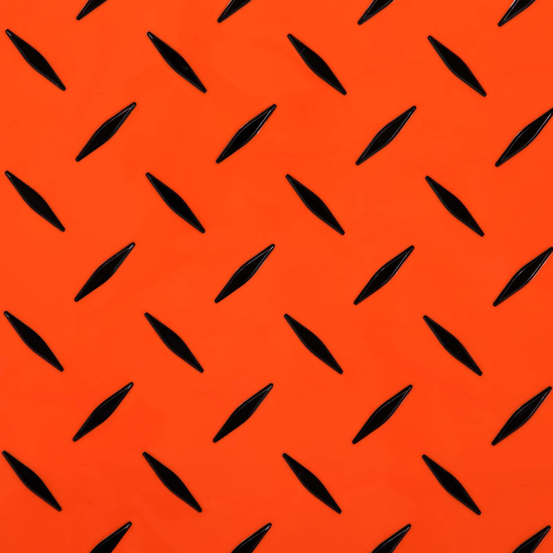 Carreau de plancher de garage 12 po x 12 po, Orange / Noir