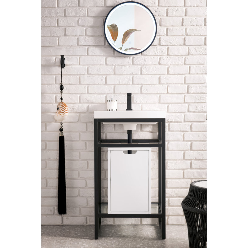 Boston 20'' W Single Vanity, Matte Black
