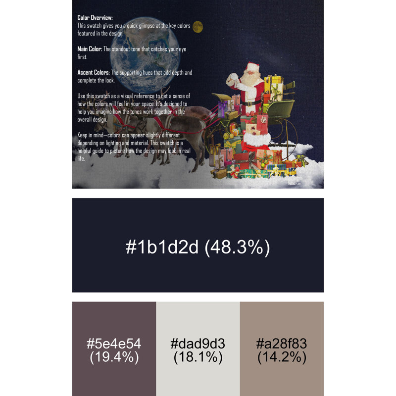 Tapis de noël blue area, Rectangle 2 pi x 3 pi