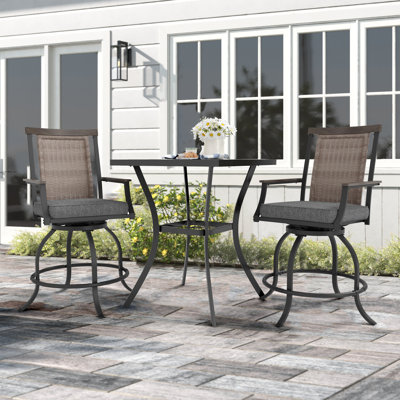 Ensemble bistro long avec coussins 31 "pour 2 personnes Alyne Square