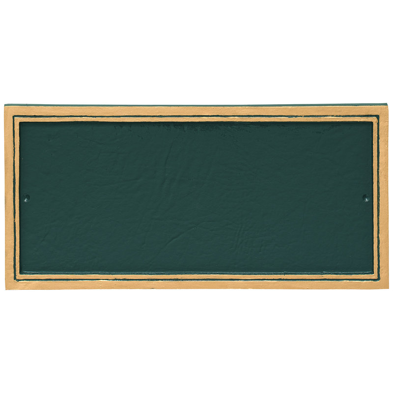 Fremont 1-Line Wall Address Plaque, Hunter Green/Gold, Yes