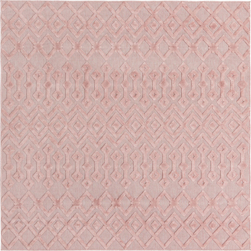 Griffie Geometric Indoor / Outdoor Rug, Square 7'10"