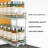 Pull Out Spice Rack Organizer For Inside Kitchen Cabinets,Slide Out Drawer,Chrome Sliding Spice Cabinet,2 Tier,(Chrome)