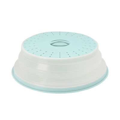 Grand couvercle de nourriture pliable pour micro-ondes, brume bleue