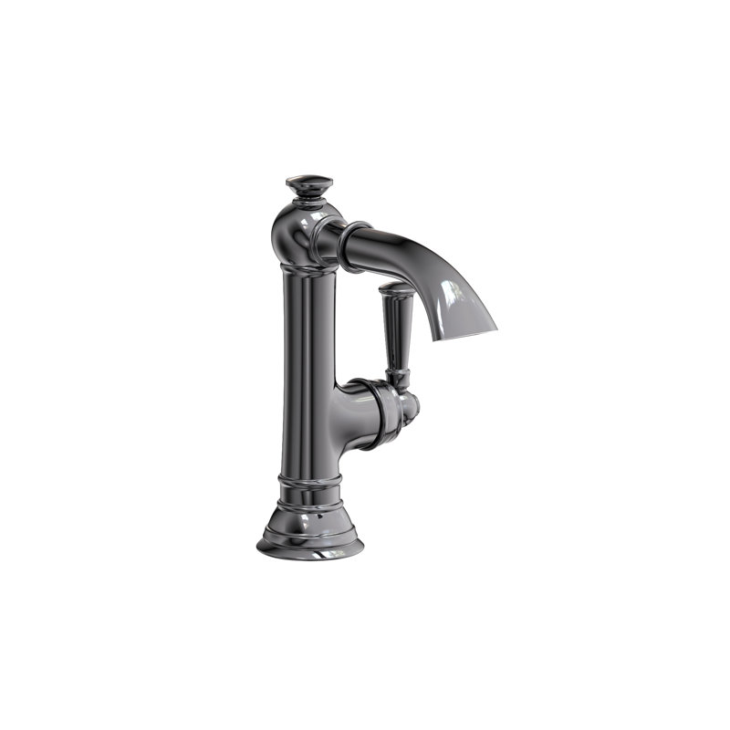 Aylesbury Single Hole Bathroom Faucet with Drain Assembly, Midnight Chrome
