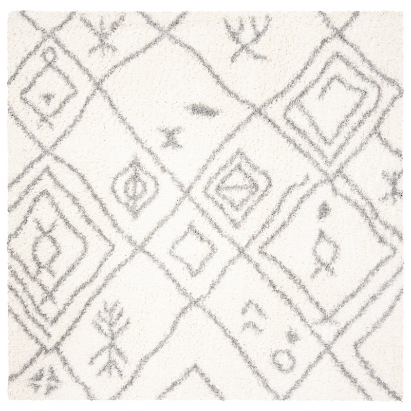 Keon Shag Performance Southwestern Rug, Square 6'7"
