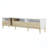 Versatile Media Console Table with Multiple Shelves and Drawers for Living Room