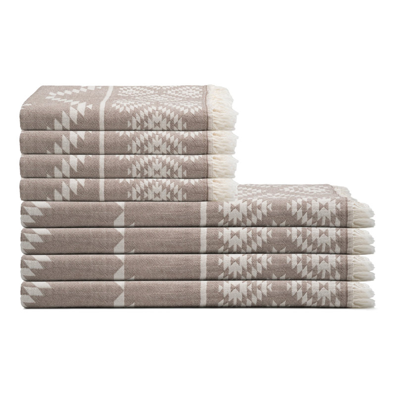 Ensemble de serviettes Aztec, Brun taupe