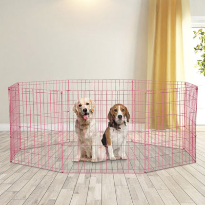 Puppy Pet Playpen 8 Panel Indoor Outdoor Metal Protable Folding Animal Exercise Dog Fence