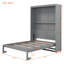 Lit escamotable double pleine grandeur avec tablettes-2122480475