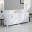 Meuble-lavabo double 84 po X P 22 po D, avec plateau en marbre de Carrare-117978873