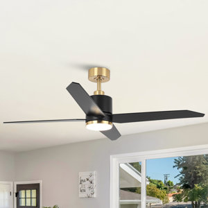 52" 4 - Blade Ceiling Fan With LED Lights And Remote Control