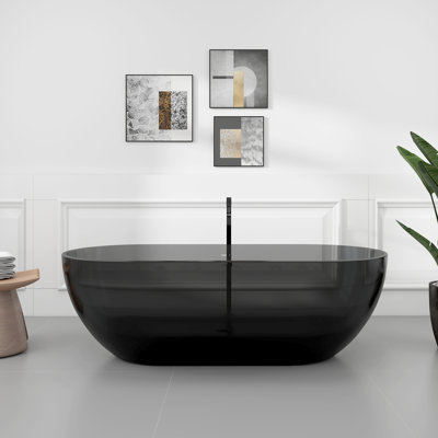69'' x 30'' Freestanding Soaking Solid Surface Bathtub