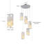 Luminaire suspendu moderne à grappe rectangulaire Dazay-898475795-926916581