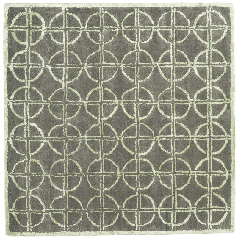 Soho Hand Tufted Wool Geometric Rug, Square 6'