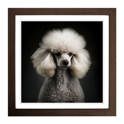 Poodle - Single Picture Frame Print on Wood