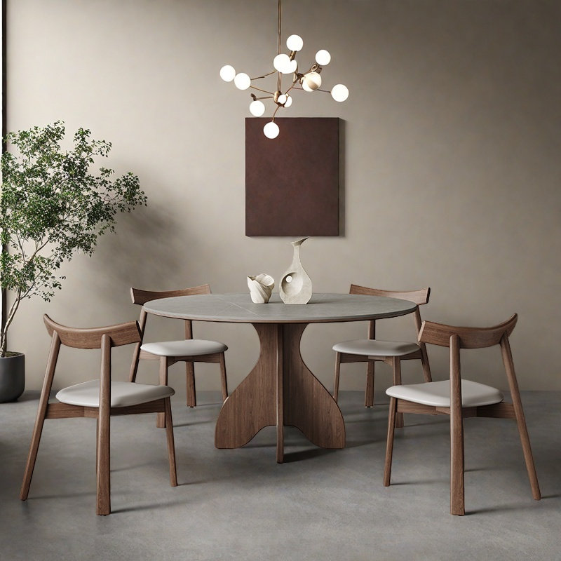 Table et chaise de salle à manger élégantes et uniques, H 29,5 po x L 51,1 po x l 51,1 po