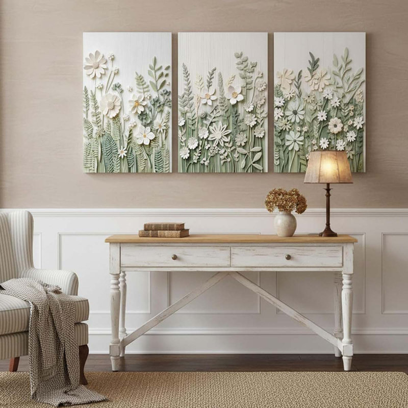3 Piece Wrapped Canvas Print, 60 cm H x 40 cm W