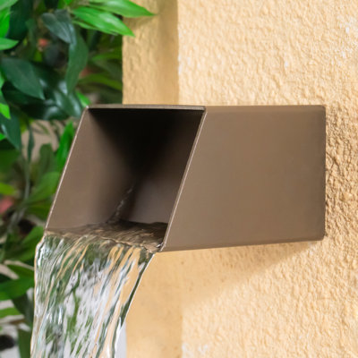 Outdoor Stainless Steel Waterfall Fountain