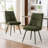 Modern Chenille Fabric Upholstered Dining Chairs Armless Side Chairs with Color-Matched Metal Frame For Kitchen Dining Room-155127100-148779385