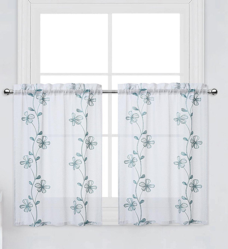 Anuel Curtain, 38.1cm Width x 132.08cm Drop, Blue