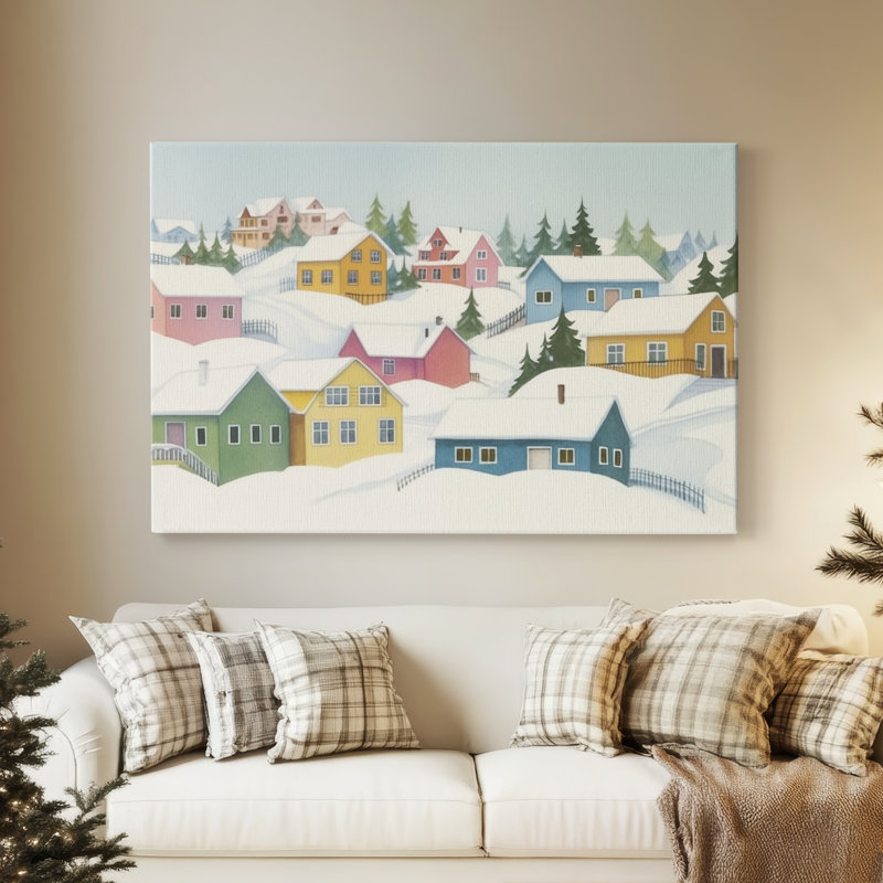 «Silver Carol» - toile tendue avec châssis de qualité supérieure, H 12 po x l 18 po