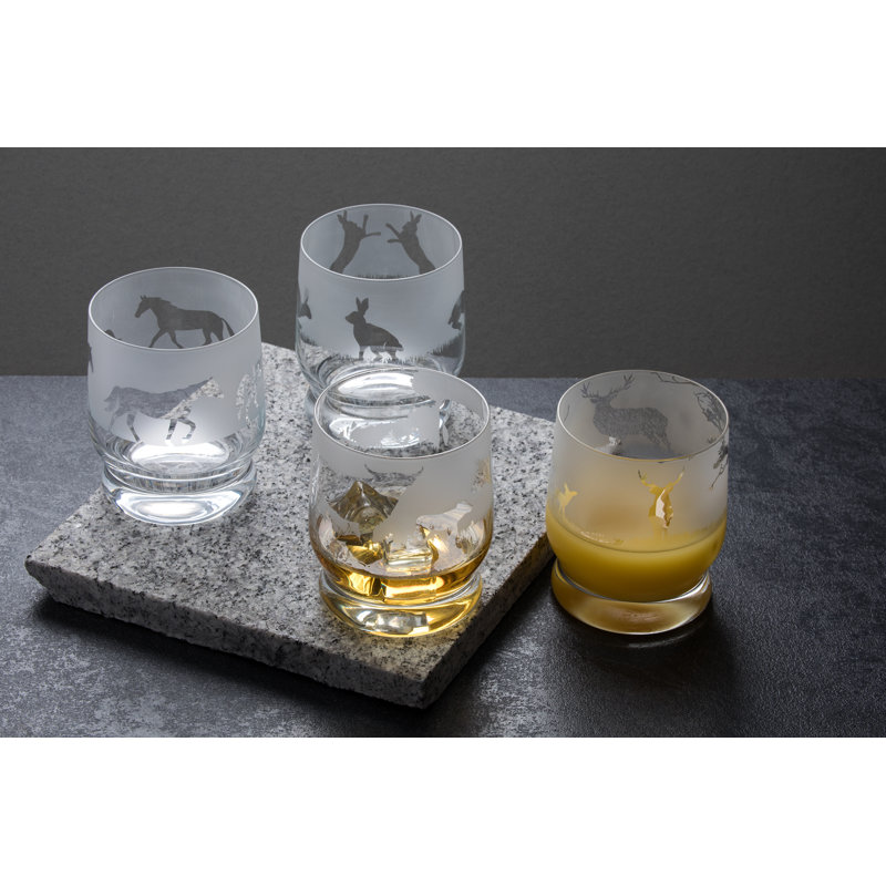 Dartington Crystal Aspect Highland Cattle 350ml Drinking Glass