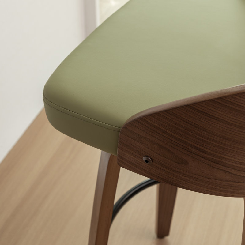 Swivel Upholstered Counter Stool, 63.5cm, Green